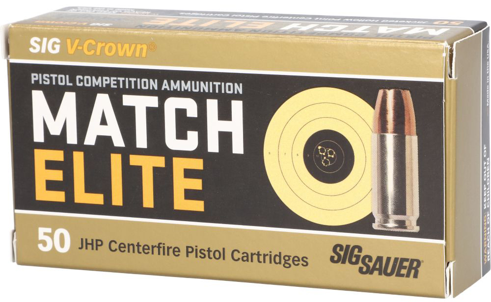 SIG AMMO 9MM 147GR ELITE V-CROWN COMP JHP 50/20