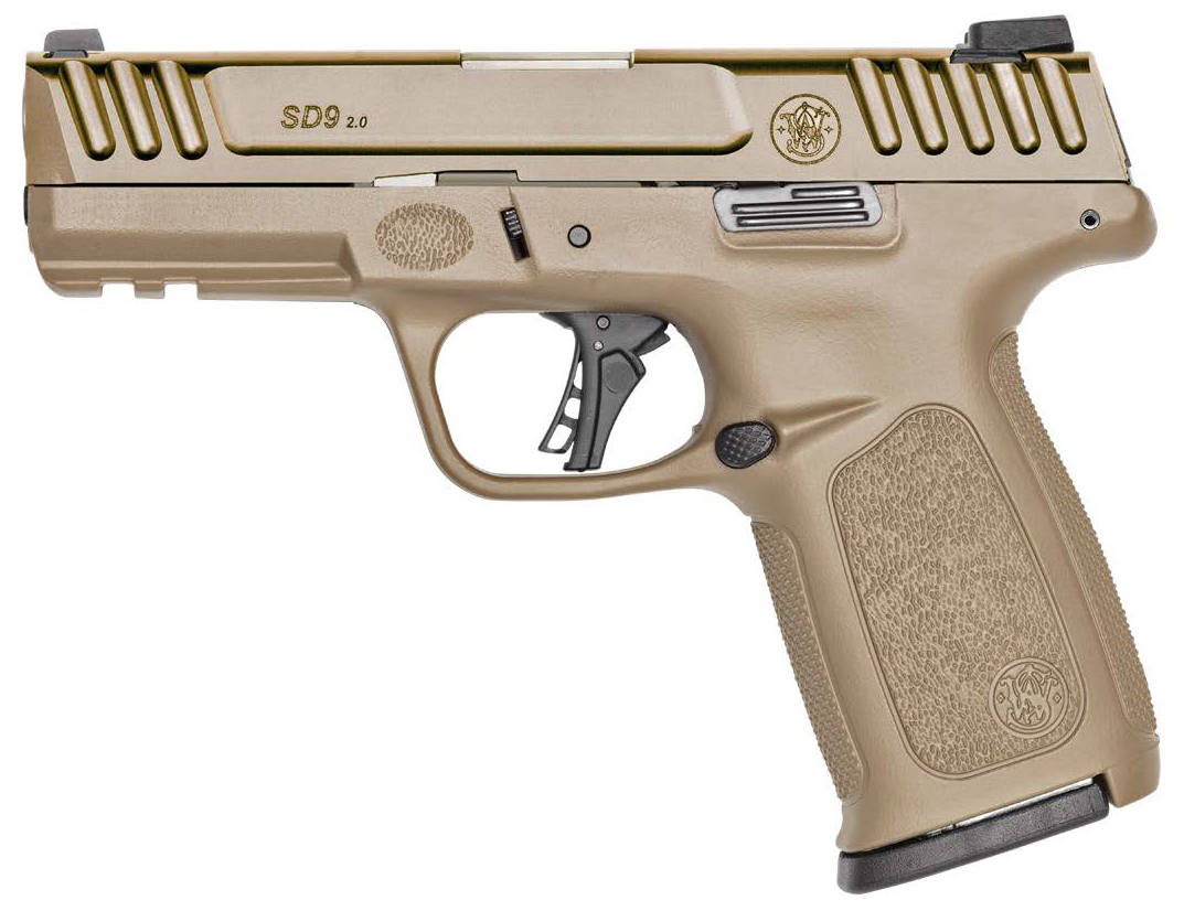 SW SD9 2.0 9MM 4" FDE W/EP3 PLUGS 16RD