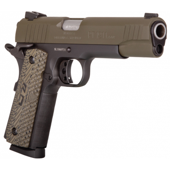 TAU PT1911 45ACP 5" BLK MILSPEC GREEN VZ GRIPS