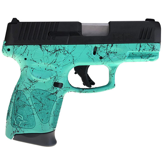 TAU G3C 9MM 3.26" 3 12RD CYAN W/BLK SPLATTER