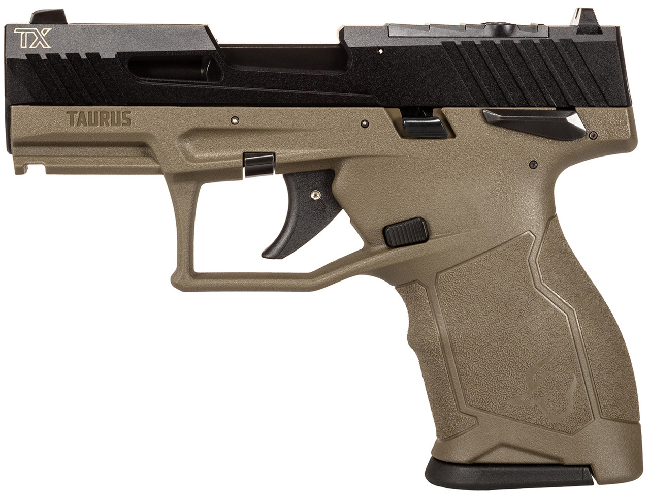 TAU TX22 COMPACT 22LR 3.6" ODG/BLK 2 13RD