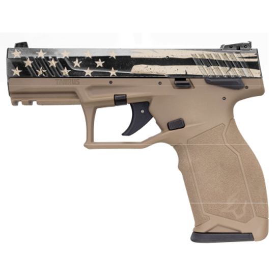 TAU TX22 22LR 4" 2-10RD BLK/US FLAG DISTRESSED