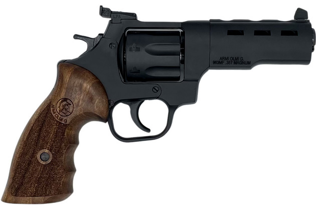 TF 357MAG 4" DA REVOLVER BLK W/WOOD GRIP