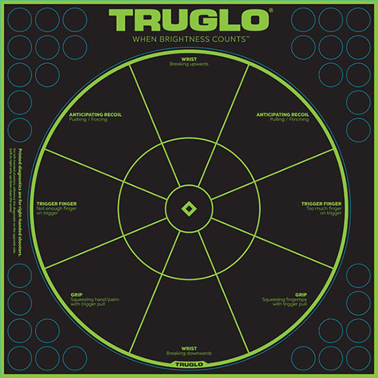 TRUGLO TARGET HANDGUN DIAG 12X12 6PK