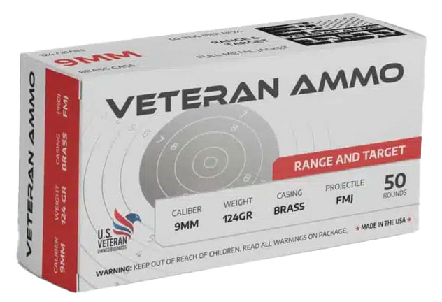 VETERAN AMMO R&T 9MM 124GR FMJ 50/20