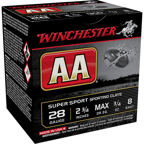 WIN AA SPORTING CLAYS 28GA 3/4OZ #8 25/10