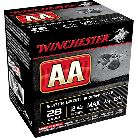 WIN AA SS SPORTING CLAYS 28GA 3/4OZ #8.5 25/10