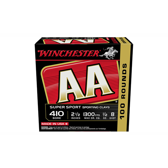 WIN AA SPORTING CLAYS VP 410GA 2.5" #8 100/5