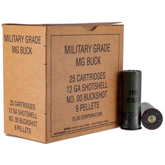 WIN MILITARY GRADE 12GA 2.75" 00 BUCK 25/10