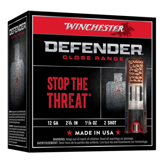 WIN DEFENDER 12GA 2.75" 1-1/8OZ  #2 25/10