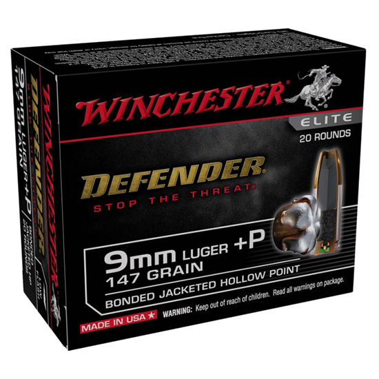 WIN PDX1 DEFENDER 9MM +P 147GR JHP 20/10