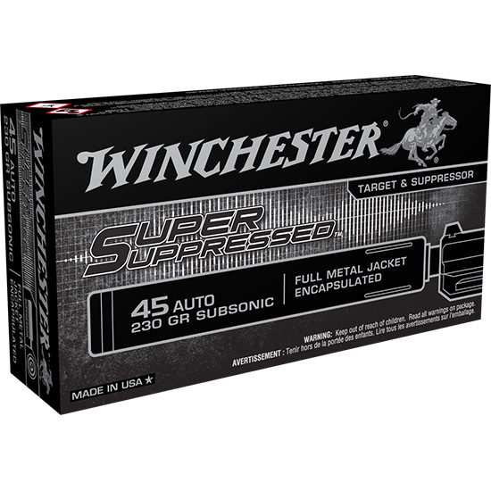 WIN SUPER SUPPRESSED 45ACP FMJ 50/10