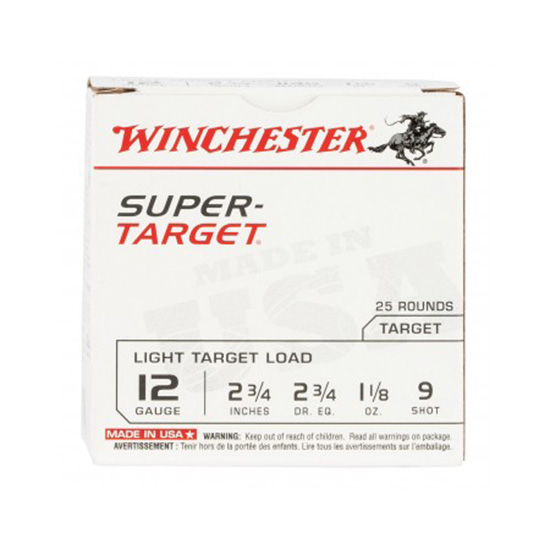 WIN SUPER TARGET 12GA 2.75" 1 1/8OZ #9 25/10