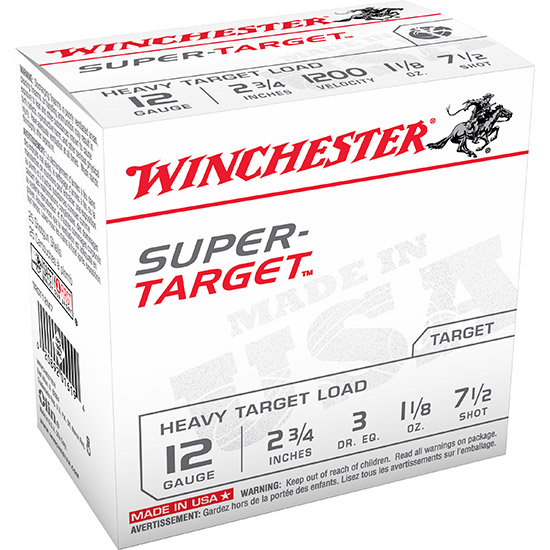 WIN SUPER TARGET 12GA HV 2.75" 1-1/8OZ #7.5 25/10