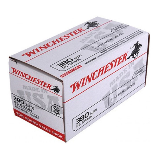 WIN USA 380ACP 95GR FMJ VALUE PACK 100/5