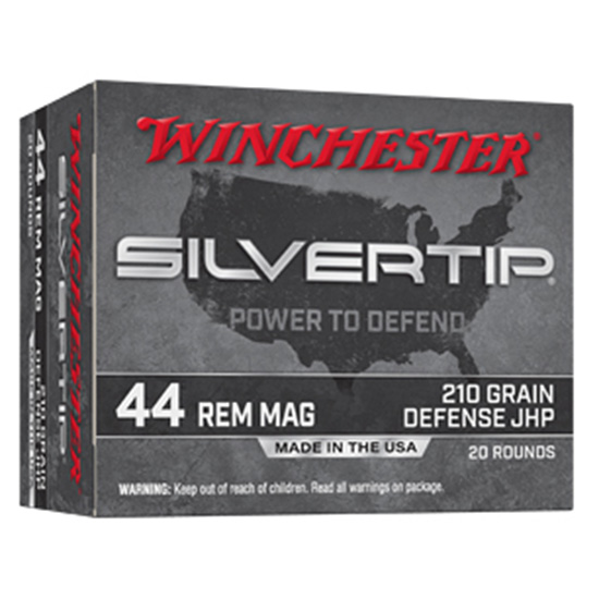 WIN SILVERTIP 44MAG 210GR JHP 20/10