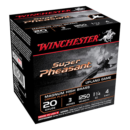 WIN SUPER-X 20GA 3" PHEASANT 1-1/4 #4 25/10