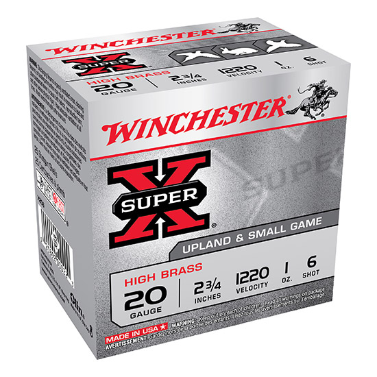 WIN SUPER-X HIGH BRASS GAME LD 20GA 2.75" 25/10