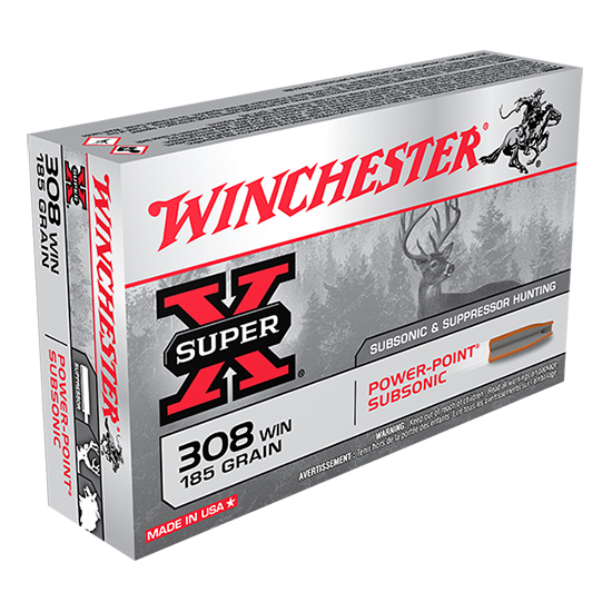 WIN SUPER-X SUBSONIC 308WIN 185GR 20/10