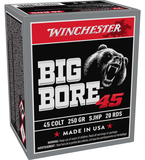 WIN BIGBORE 45COLT 250GR JSP 20/10