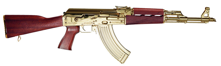 ZAS ZPAPM70 7.62X39 RED SERBIAN WOOD GOLD PLATED