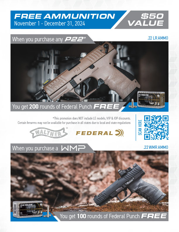 Walther P22 FREE Ammo Promo