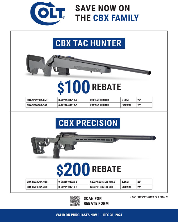 Colt CBX Rebate