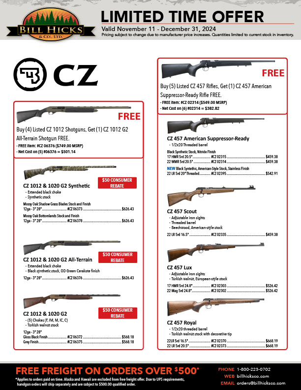 CZ Fall Dealer Incentive Programs